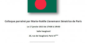 Invitation à un colloque que je parraine au Sénat organisé par l'association South Asia Democratic Forum: Bangladesh 1971 le génocide oublié